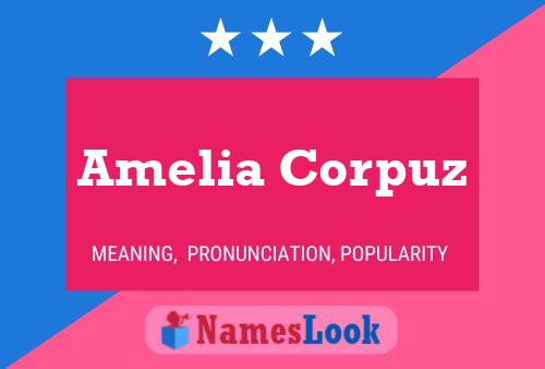 Pôster do nome Amelia Corpuz