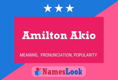 Pôster do nome Amilton Akio