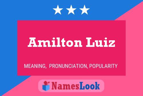 Pôster do nome Amilton Luiz