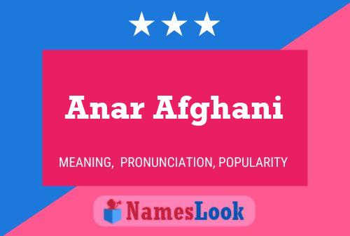 Pôster do nome Anar Afghani