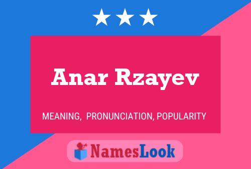 Pôster do nome Anar Rzayev