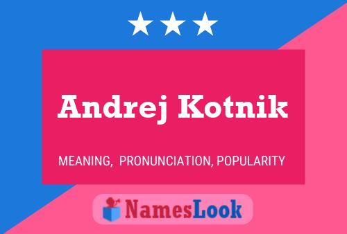 Pôster do nome Andrej Kotnik