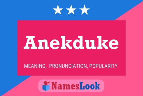 Pôster do nome Anekduke