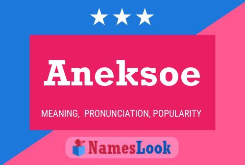 Pôster do nome Aneksoe