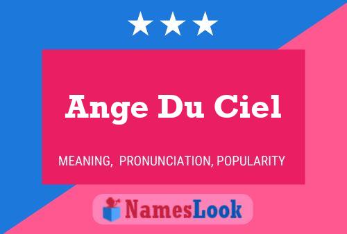 Pôster do nome Ange Du Ciel