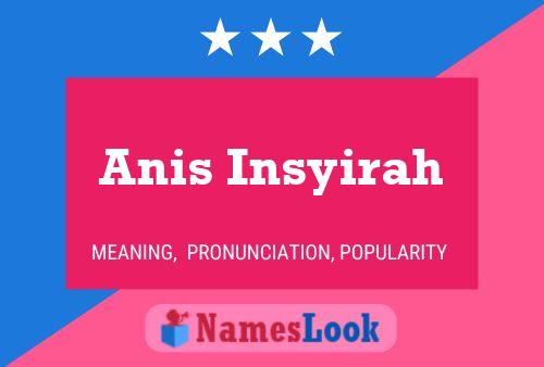 Pôster do nome Anis Insyirah