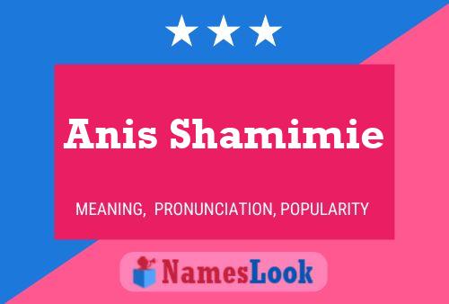 Pôster do nome Anis Shamimie