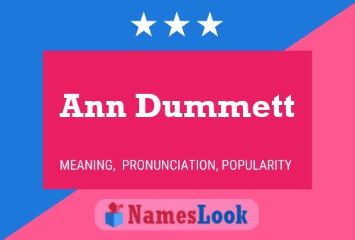 Pôster do nome Ann Dummett