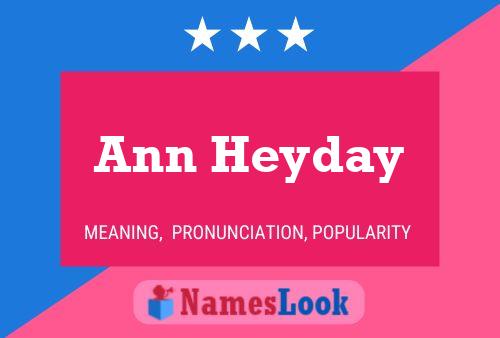 Pôster do nome Ann Heyday