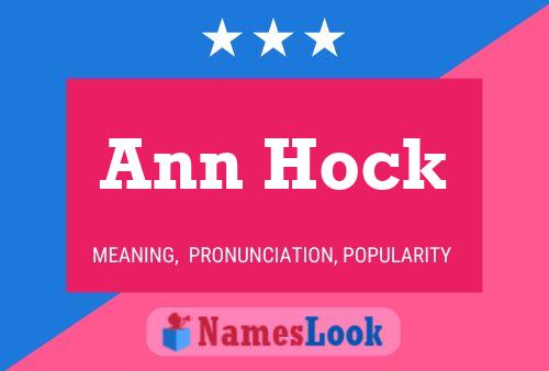 Pôster do nome Ann Hock