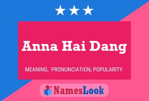 Pôster do nome Anna Hai Dang