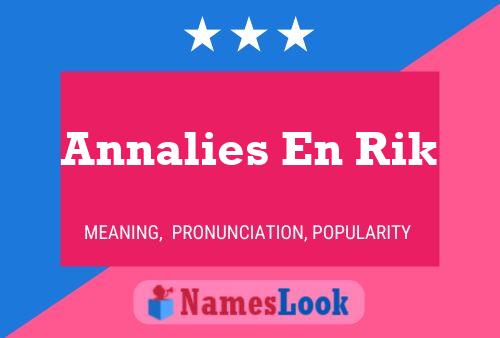 Pôster do nome Annalies En Rik