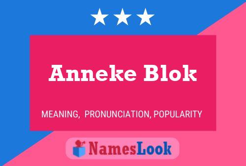 Pôster do nome Anneke Blok