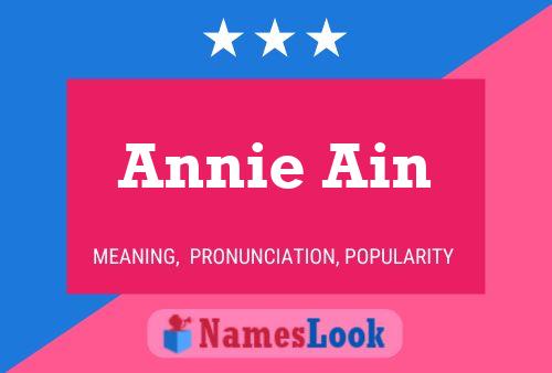 Pôster do nome Annie Ain