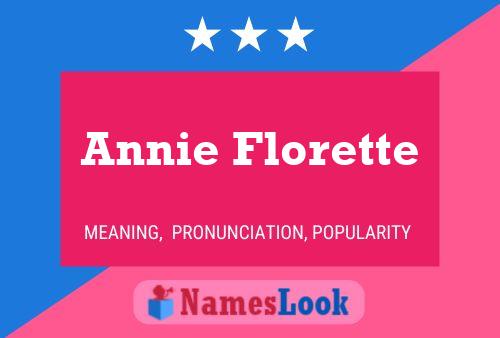 Pôster do nome Annie Florette