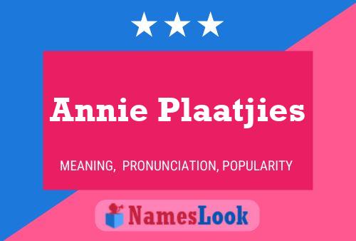 Pôster do nome Annie Plaatjies