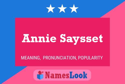 Pôster do nome Annie Saysset