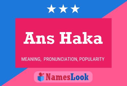 Pôster do nome Ans Haka