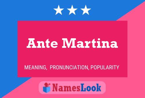 Pôster do nome Ante Martina