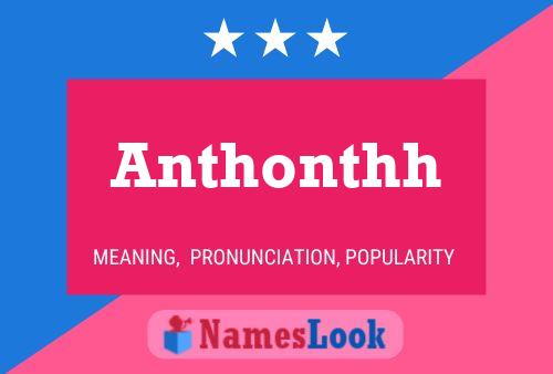 Pôster do nome Anthonthh