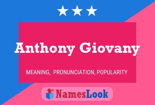 Pôster do nome Anthony Giovany