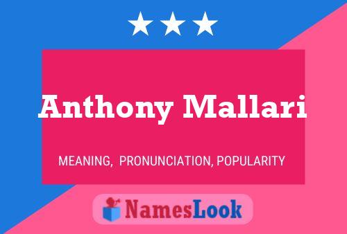 Pôster do nome Anthony Mallari