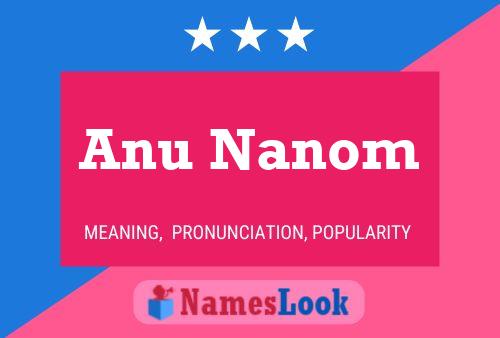 Pôster do nome Anu Nanom