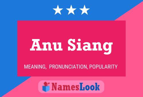 Pôster do nome Anu Siang