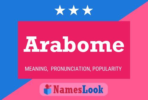 Pôster do nome Arabome