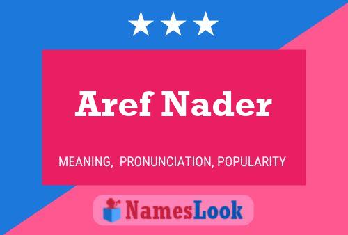 Pôster do nome Aref Nader