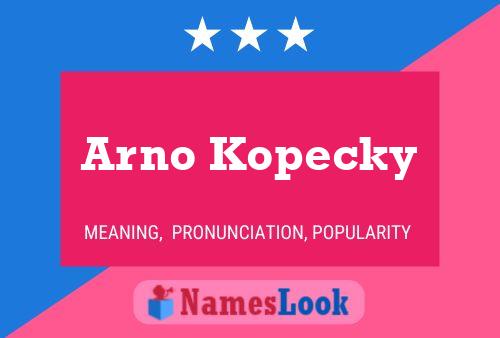 Pôster do nome Arno Kopecky