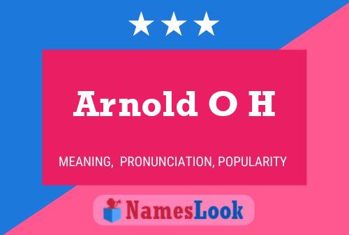 Pôster do nome Arnold O H