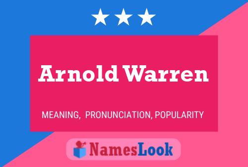 Pôster do nome Arnold Warren