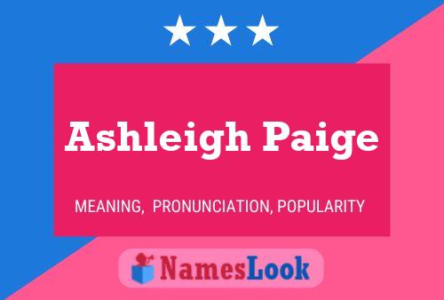 Pôster do nome Ashleigh Paige