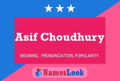 Pôster do nome Asif Choudhury