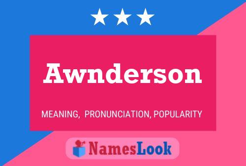 Pôster do nome Awnderson