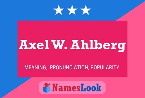 Pôster do nome Axel W. Ahlberg