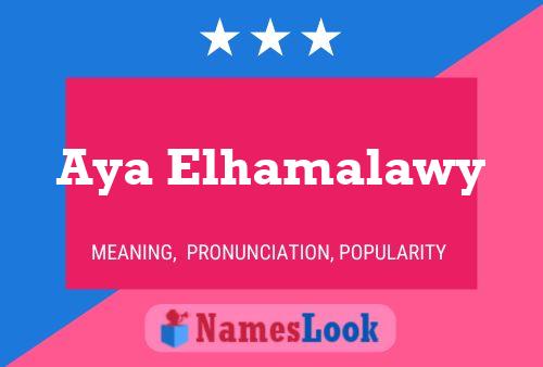 Pôster do nome Aya Elhamalawy