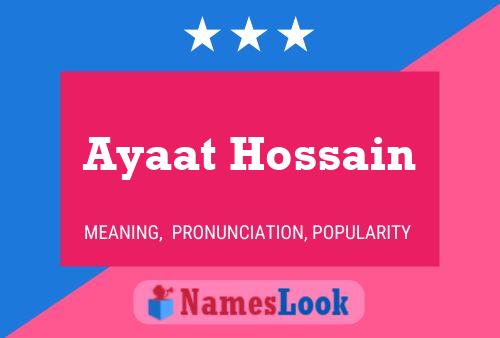 Pôster do nome Ayaat Hossain