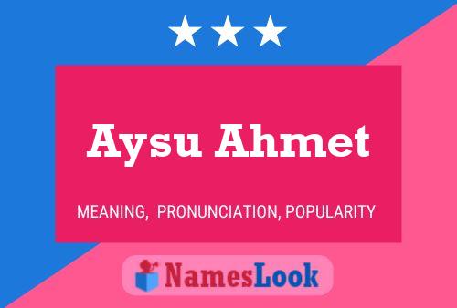 Pôster do nome Aysu Ahmet