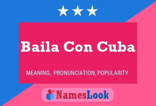 Pôster do nome Baila Con Cuba