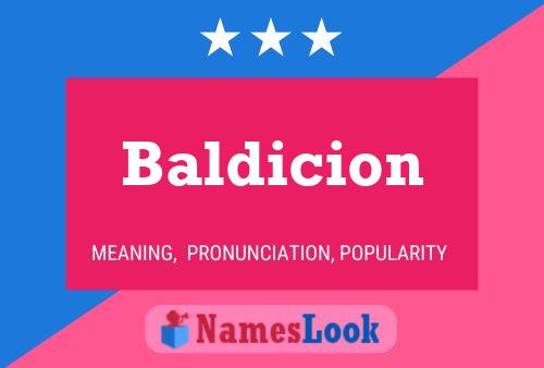 Pôster do nome Baldicion