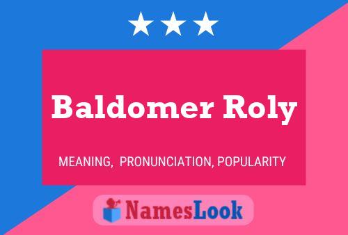 Pôster do nome Baldomer Roly