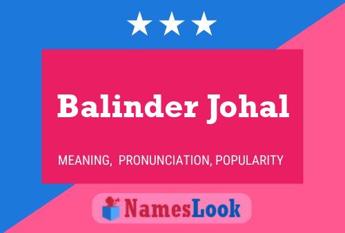 Pôster do nome Balinder Johal