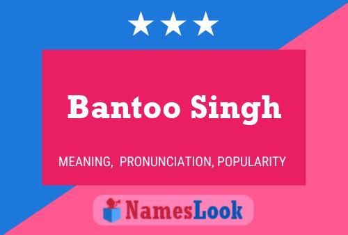 Pôster do nome Bantoo Singh