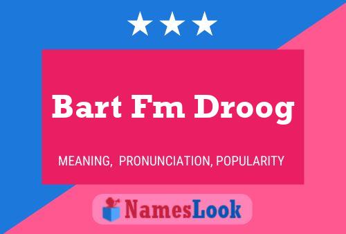 Pôster do nome Bart Fm Droog