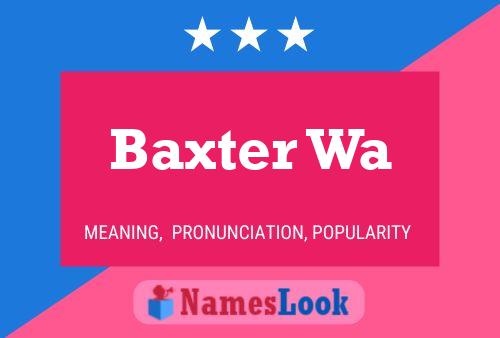 Pôster do nome Baxter Wa