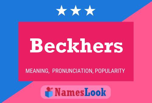 Pôster do nome Beckhers