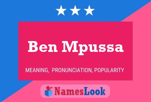 Pôster do nome Ben Mpussa