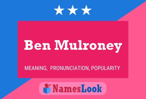 Pôster do nome Ben Mulroney